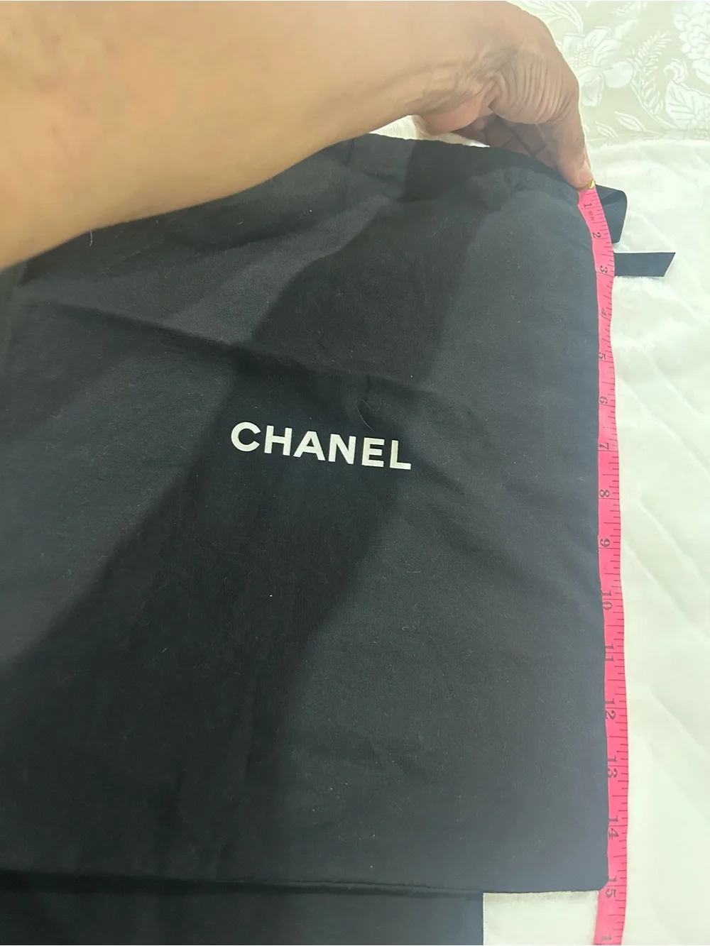 CHANEL Black Fabric Logo Drawstring Dust Bags - 3